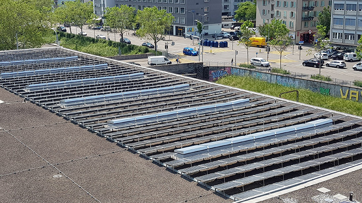 Tramdepot_Zuerich_Flachdach_MONTAPRO Energiemonteure_Photovoltaik